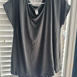 Old Navy Gray Cap Sleeve Relaxed Tee